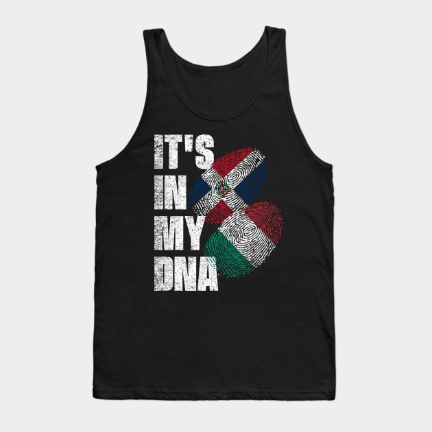 Italian And Dominican Mix DNA Flag Heritage Tank Top by simonStufios